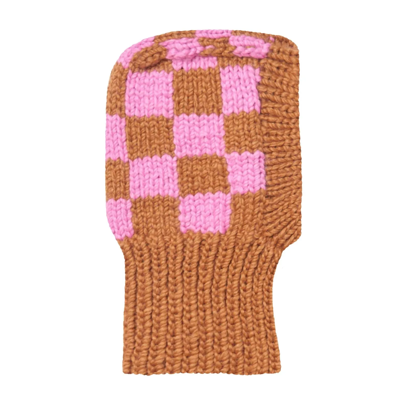 Checkered Hand Knitted Balaclava