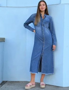 Denim Maxi Shirtdress