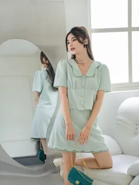 Esther Light Green Mini Skirt and Top - Gu Fashion | Vietnam Fashion