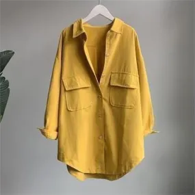 Fall Long Sleeve Oversized Shirt