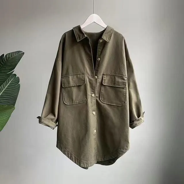 Fall Long Sleeve Oversized Shirt