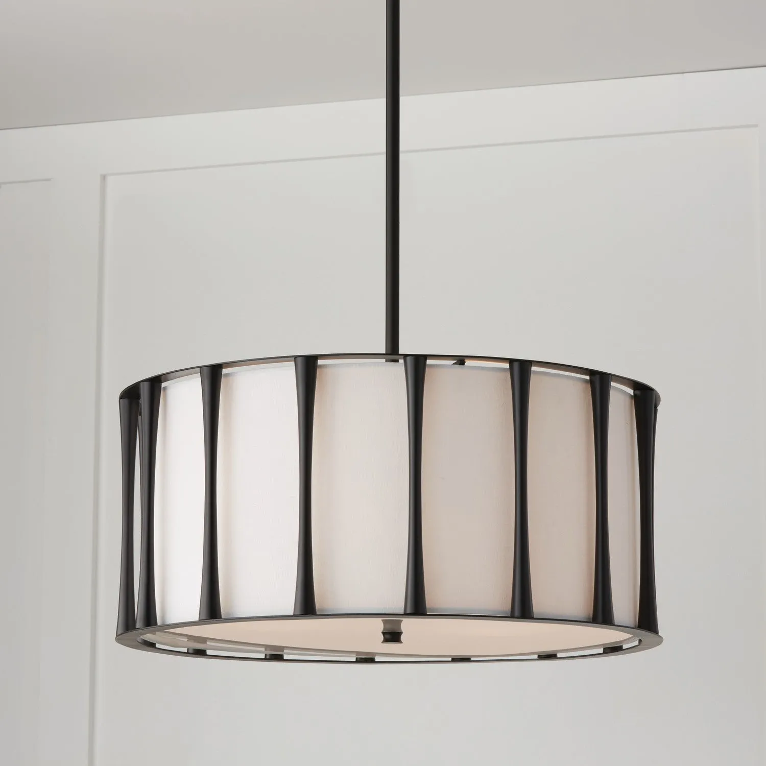 Four Light Pendant from the Bodie Collection in Matte Black Finish by Capital Lighting