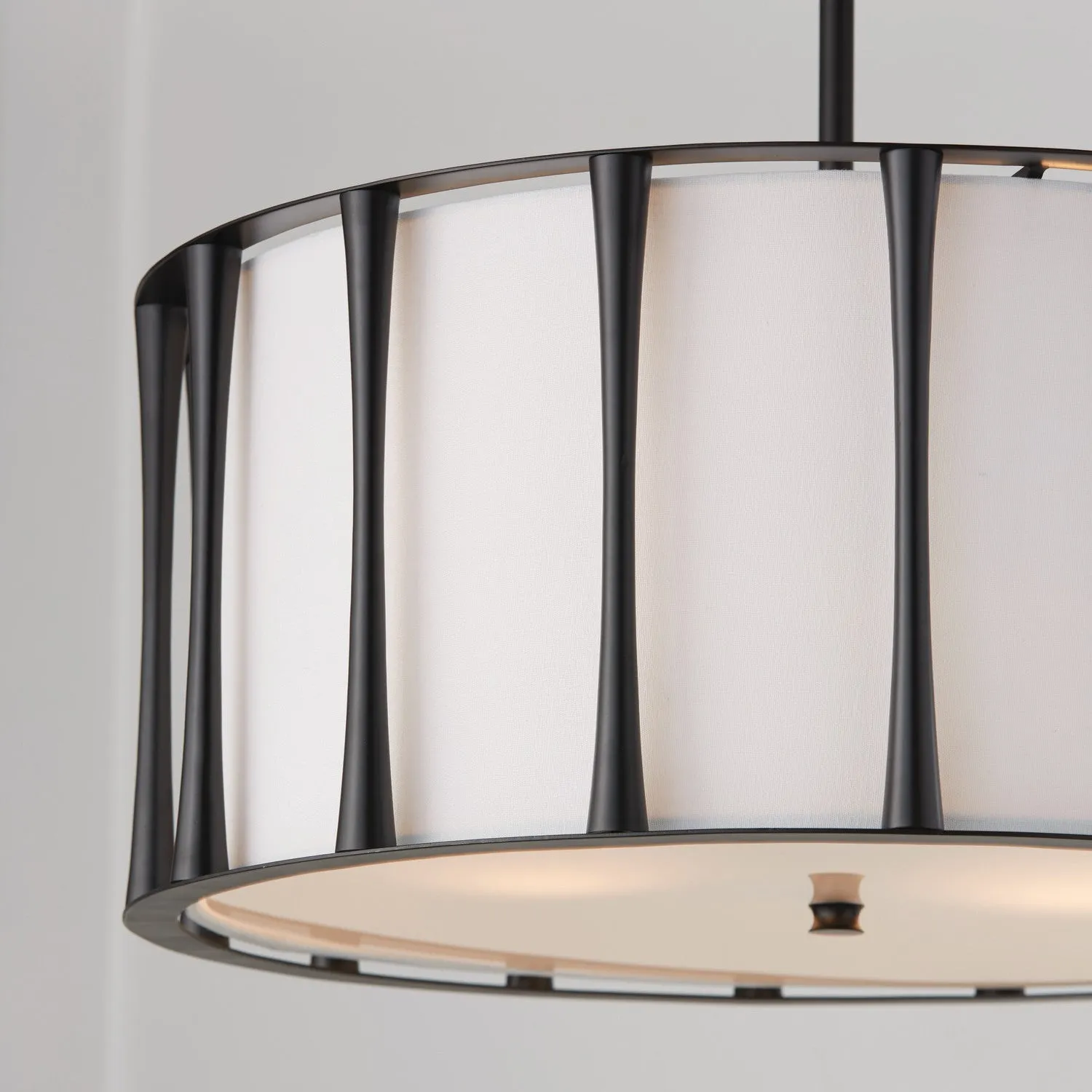Four Light Pendant from the Bodie Collection in Matte Black Finish by Capital Lighting