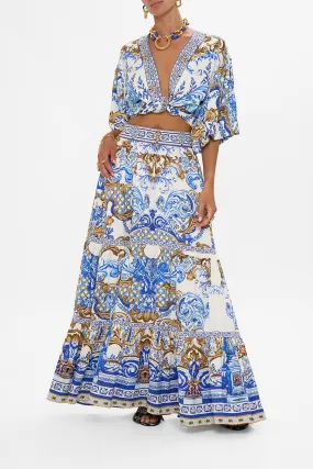 HIGH WAISTED TIERED SKIRT AZUL ADVENTURES