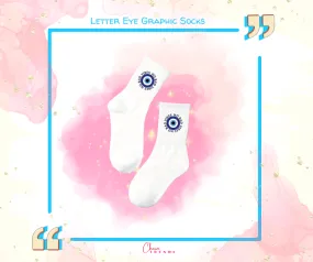 Letter Eye Unisex Graphic Socks 🧿