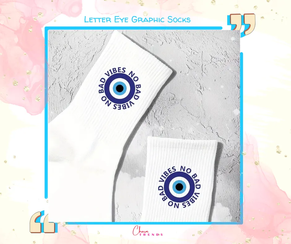 Letter Eye Unisex Graphic Socks 🧿