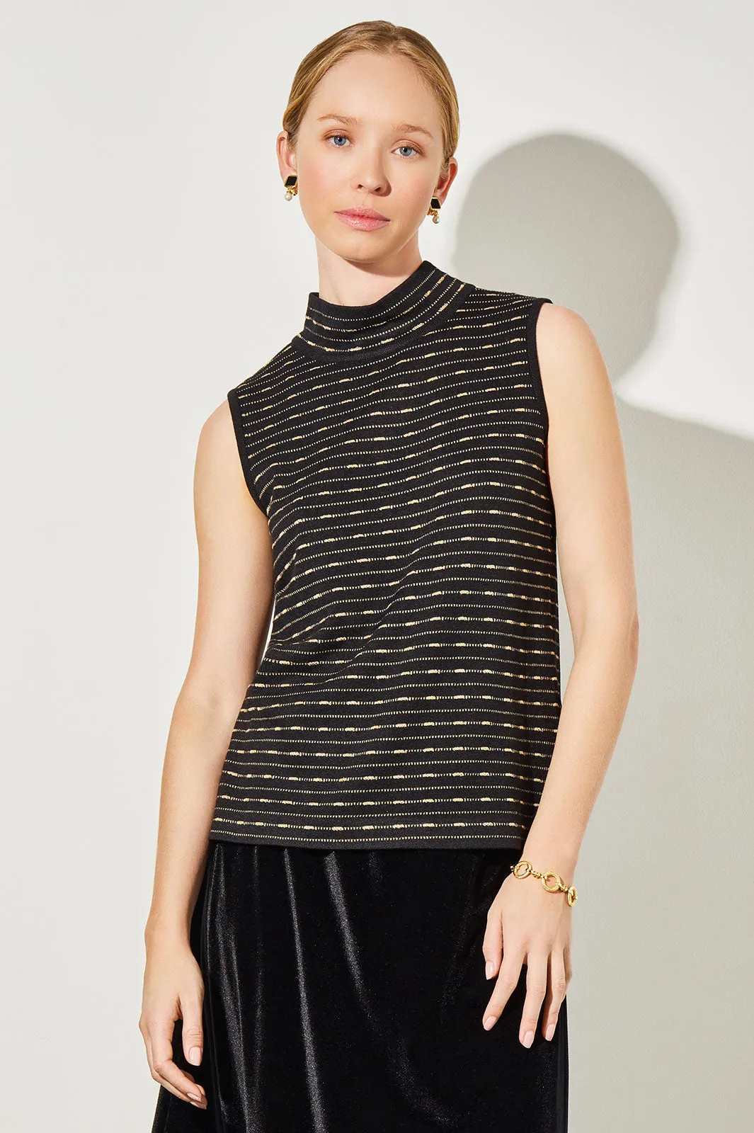 Mock Neck Tank - Shimmer Soft Knit