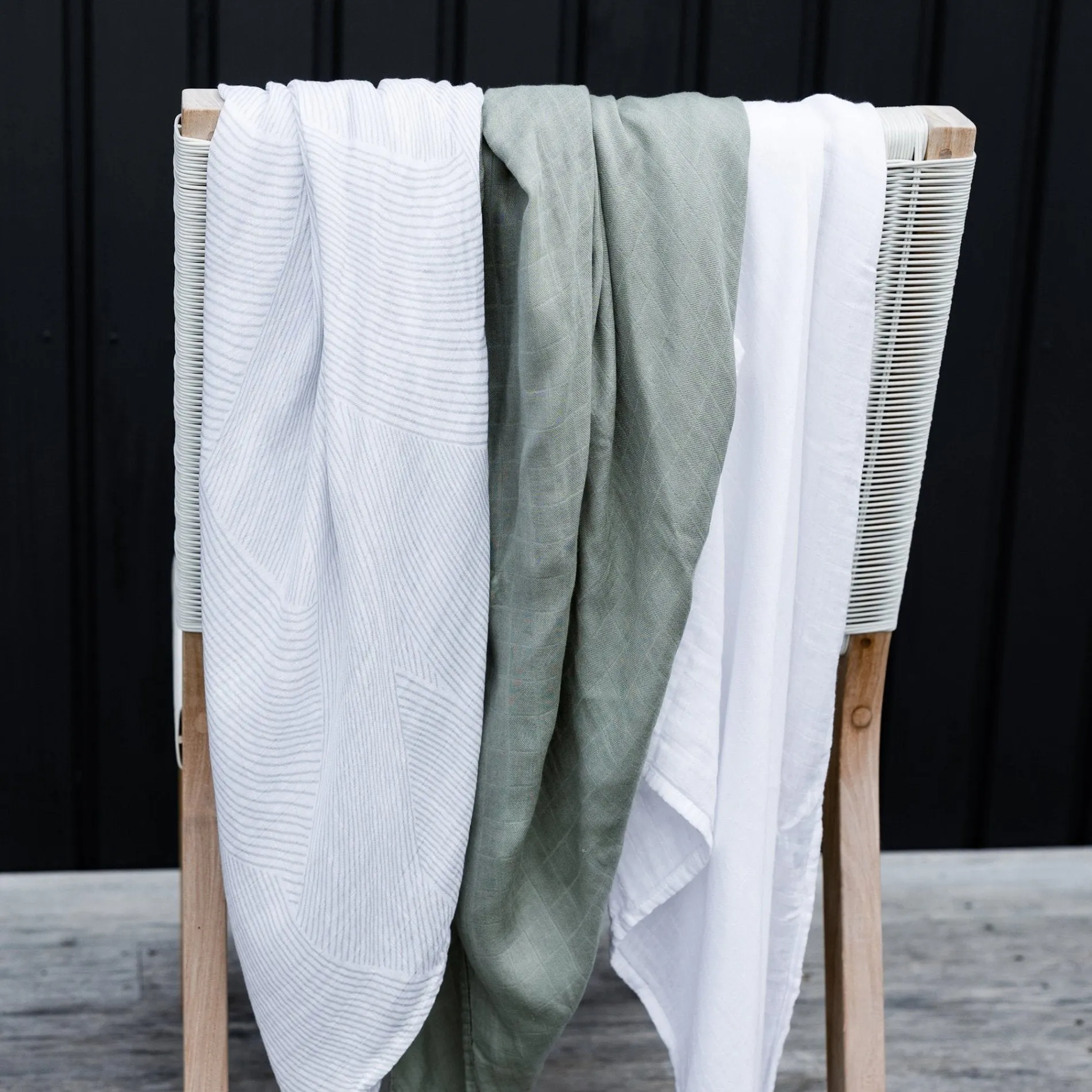 Muslin Wraps 3pk - Bayleaf