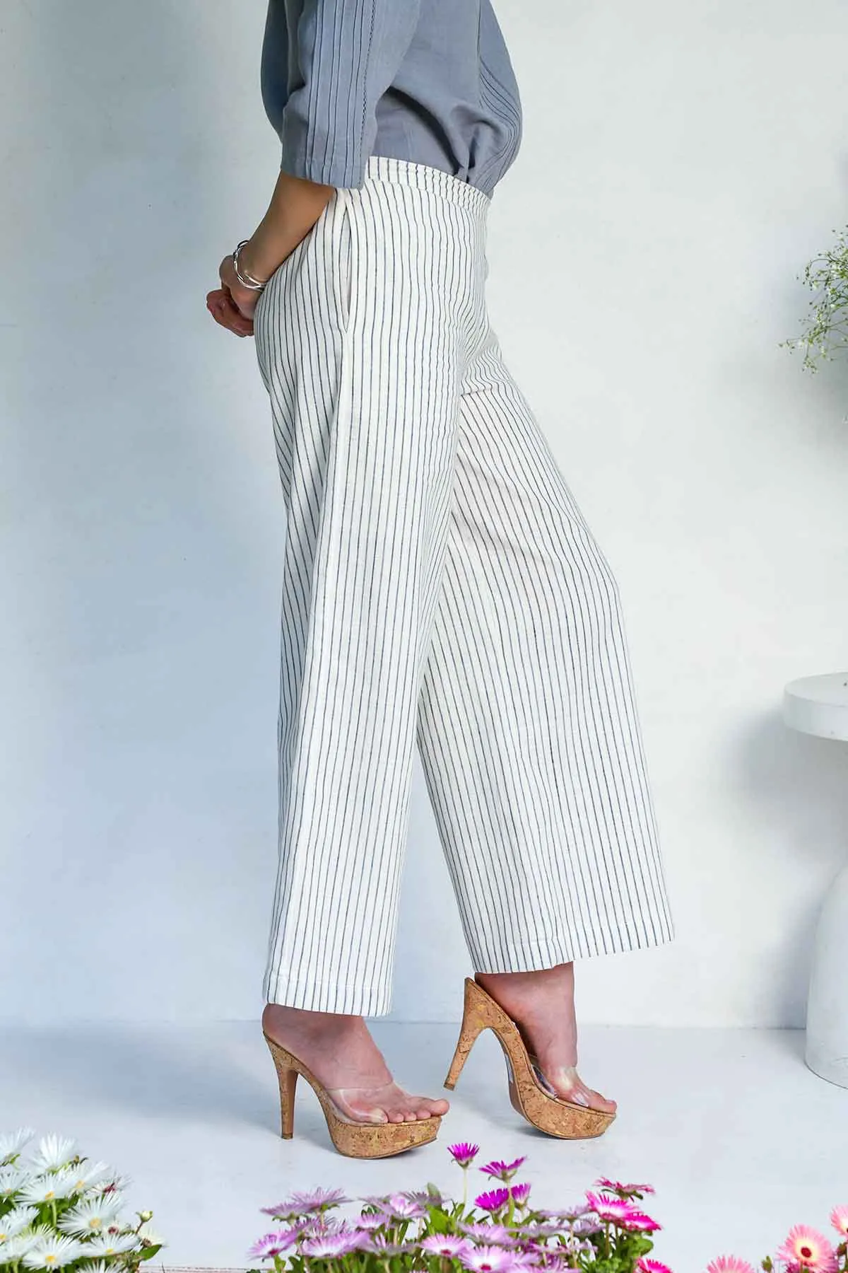 Nostalgia Striped Flared Pants