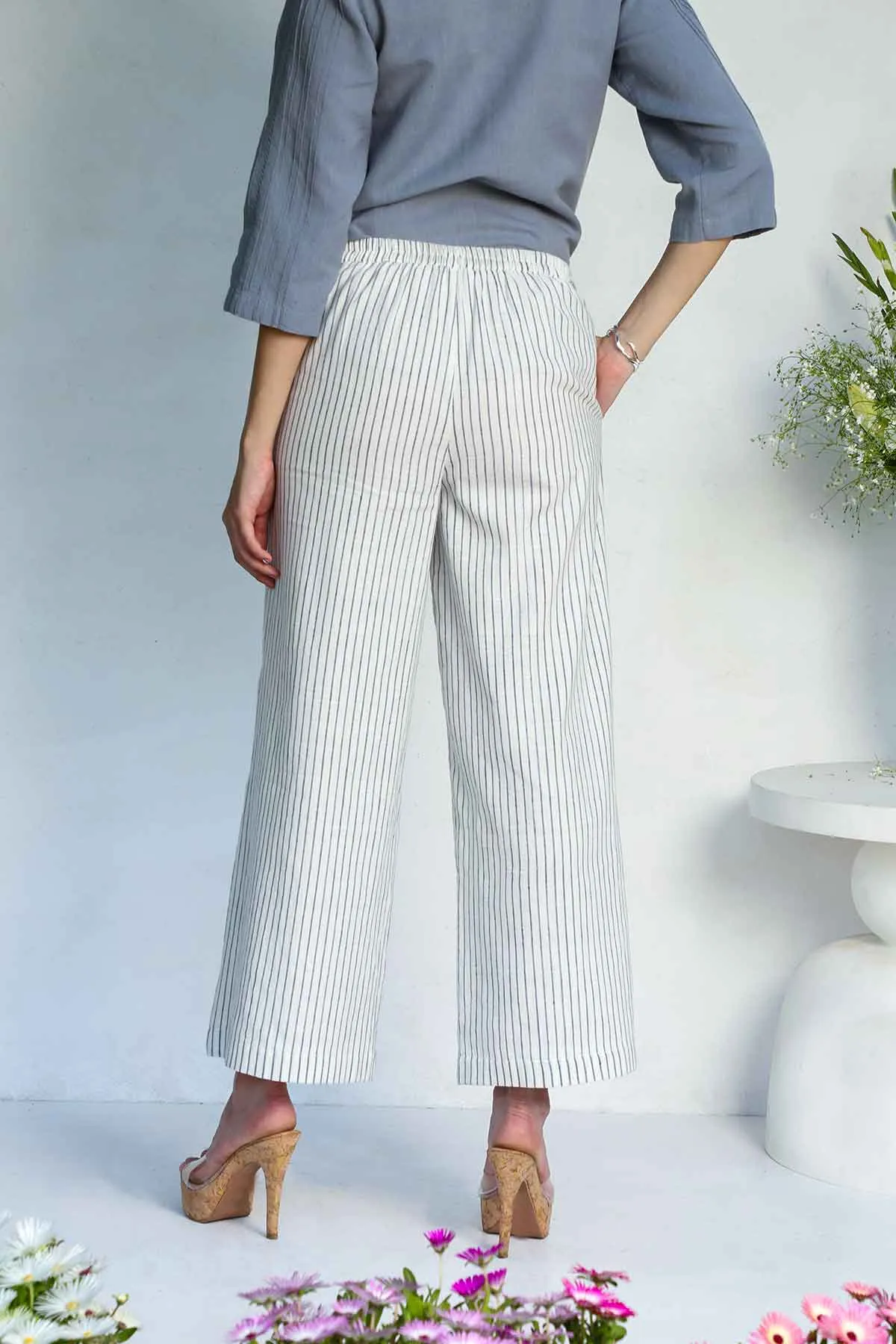 Nostalgia Striped Flared Pants