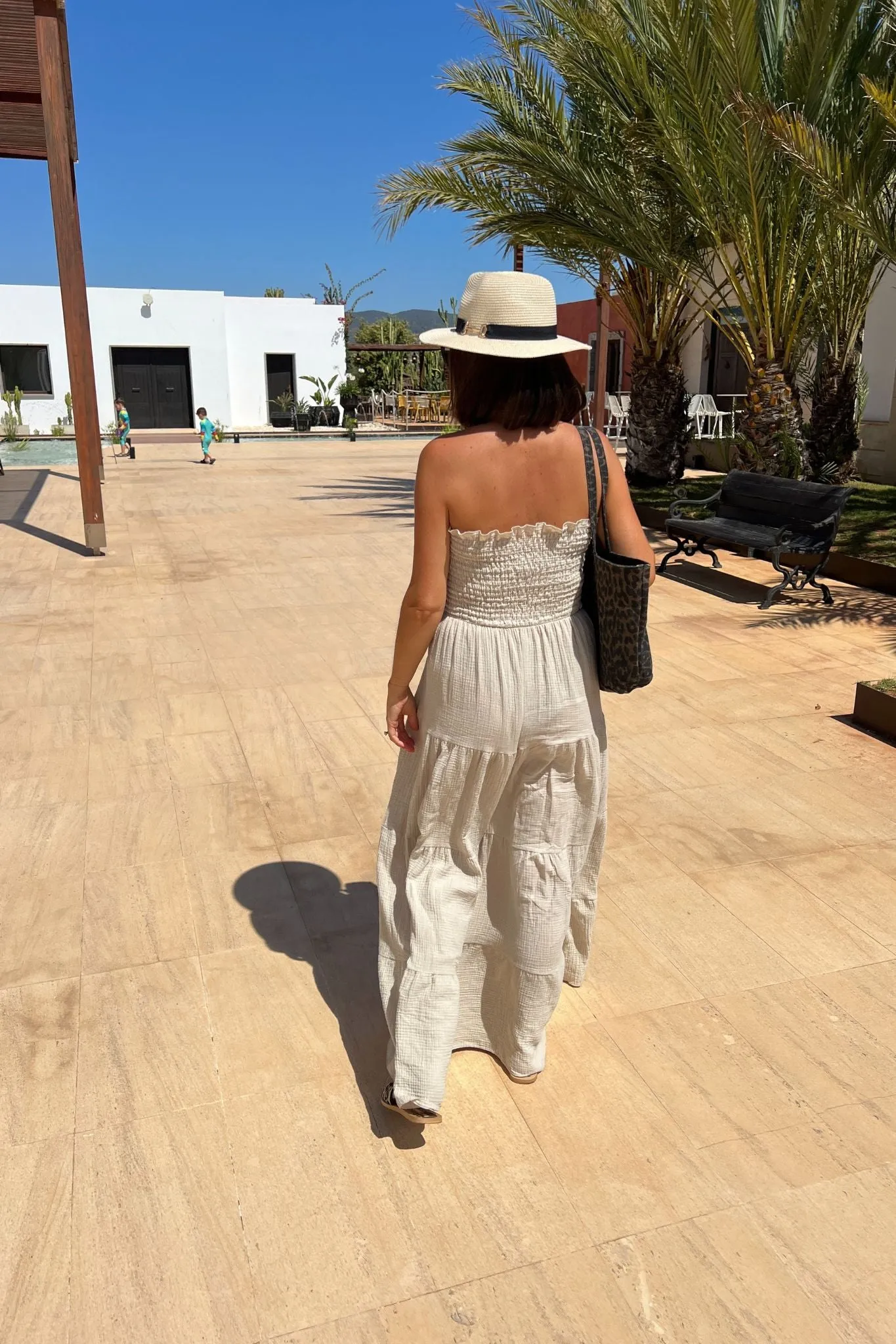 Polly Strapless Maxi Dress In Neutral
