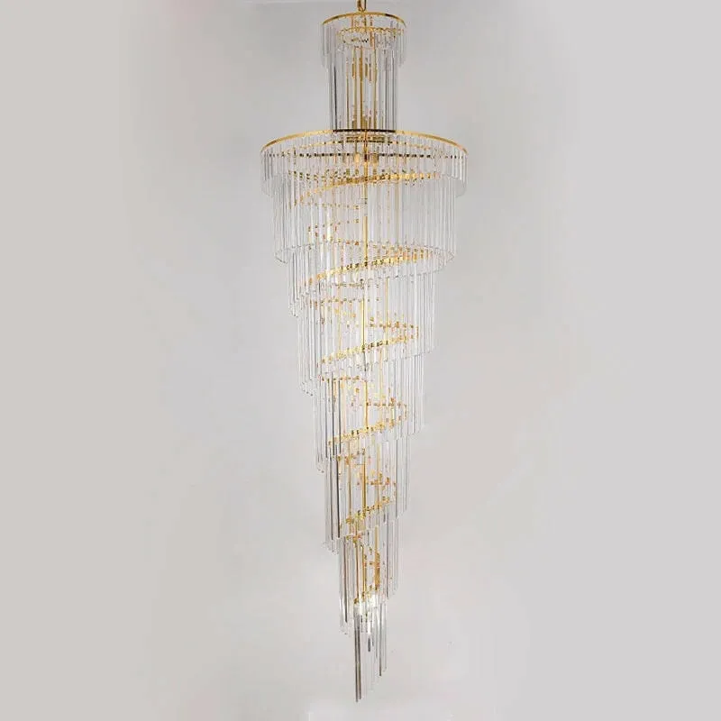 Rosen - Large Rings Crystal Chandelier for Living Room