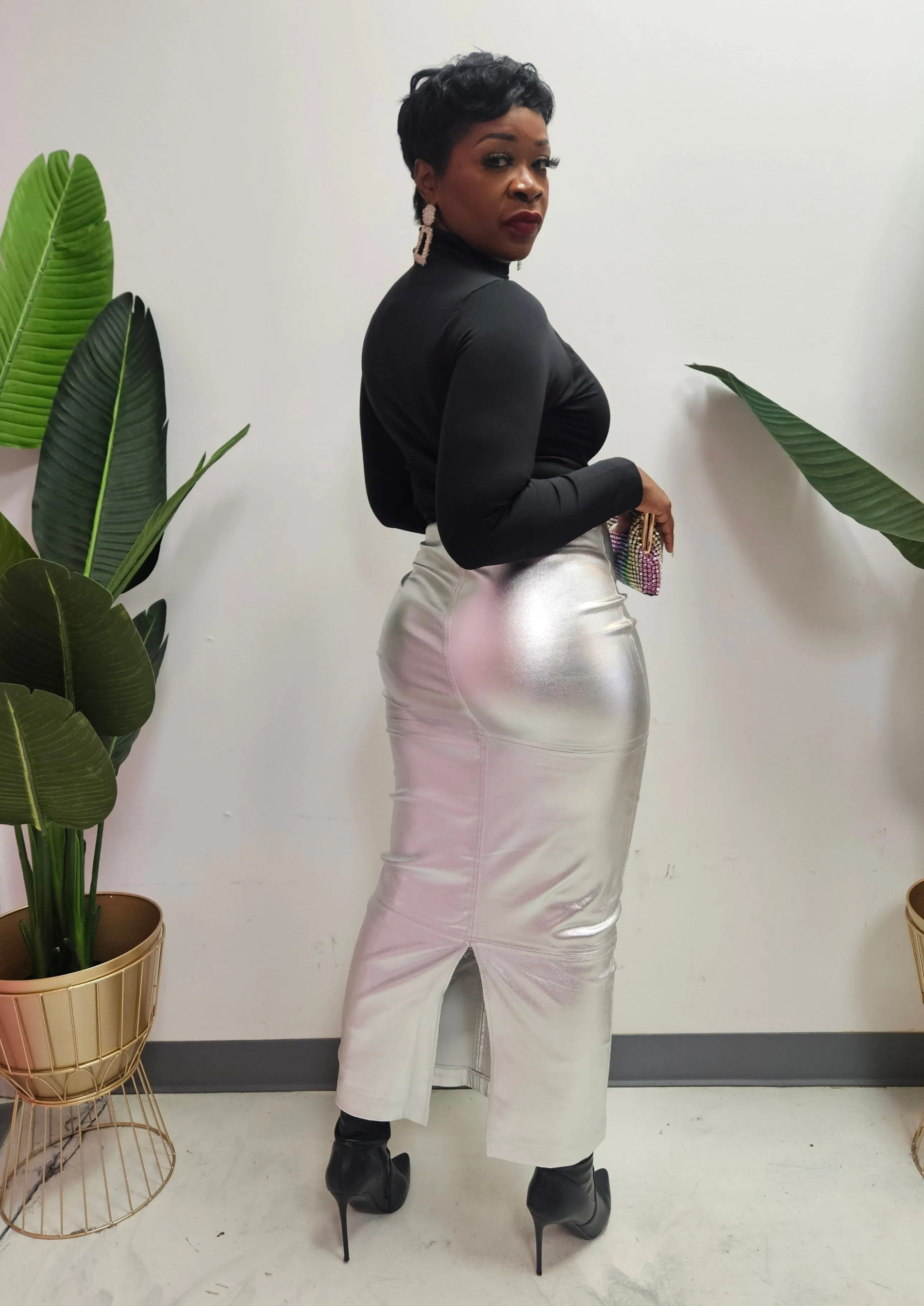 Silver Dollar Maxi Skirt