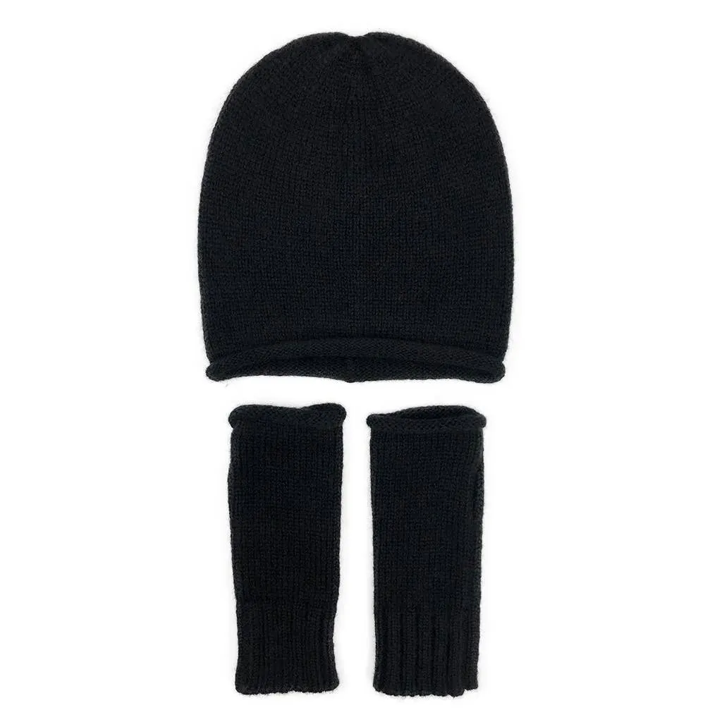 SLATE   SALT - Black Essential Alpaca Gloves