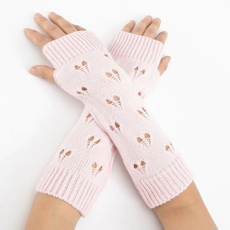 Stylish Knitted Hand Warmer Fingerless Winter Gloves