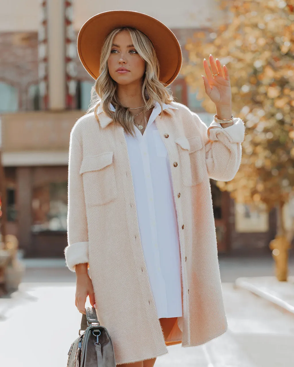 TastyHottie - Lilyann Pocketed Soft Knit Jacket - Blush