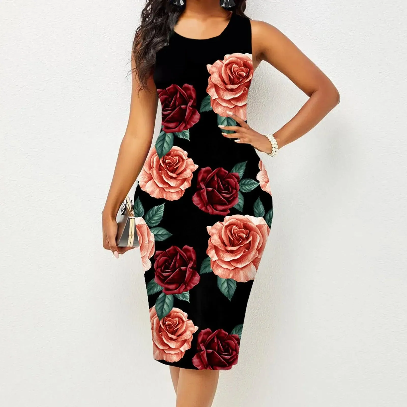 Wrapped Hip Print Dress: Chic Summer Fashion for Confident Women