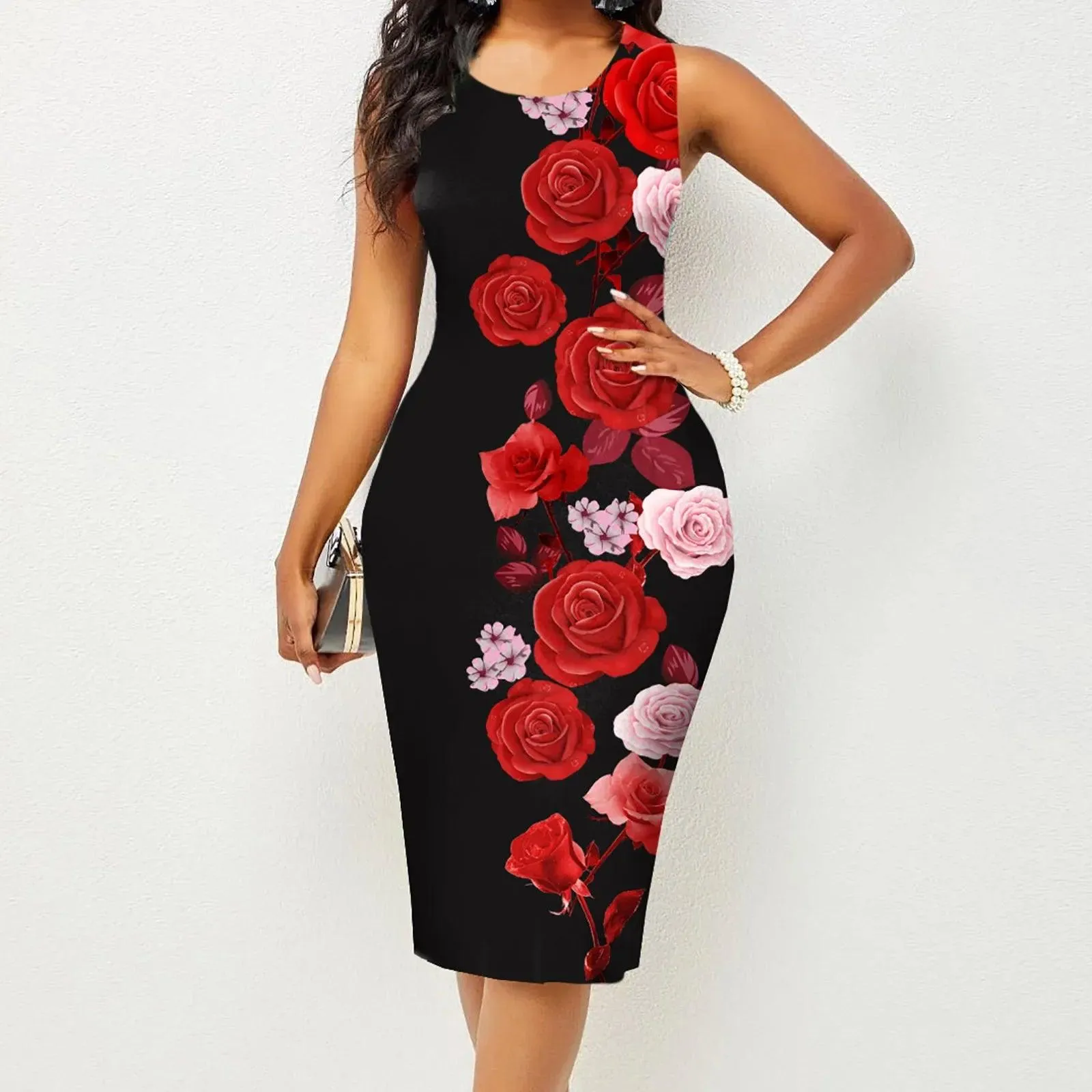 Wrapped Hip Print Dress: Chic Summer Fashion for Confident Women
